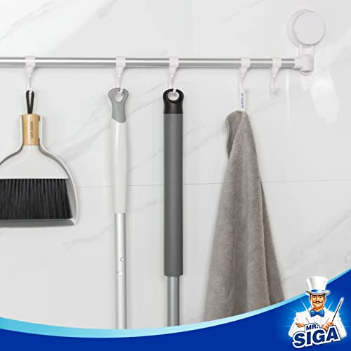 MR.SIGA Grout Scrub Brush with Long Handle, Shower Floor Scrubber for Cleaning, Tile Scrub Brush with Stiff Bristles