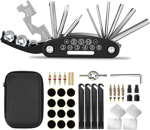 Kitbest Bicycle Repair Kit, Bicycle Tool Set Repair Kit with 16-in-1 Bicycle Multitool, Bicycle Tool Repair Kit Repair Kit Bicycle Tool Multi-Tool