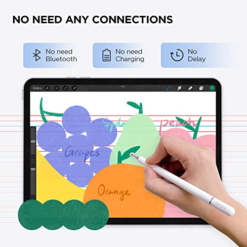 Stylus Pen for iPad, Disc Tip Pencil Tablet Stylus Compatible with Apple iPad pro/iPad 6/7/8th/iPhone/Samsung Galaxy Tab A7/S7/All Touch Screens