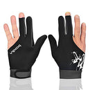 (Medium, Gray) - Anser M050912 Man Woman Elastic Lycra 3 Fingers Show Gloves for Billiard Shooters Carom Pool Snooker Cue Sport - Wear on The Right or Left Hand 1PCS