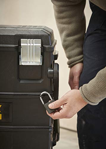STANLEY FATMAX Cantilever Rolling Toolbox Trolley, 4 Level Workstation with Portable Tote Tray for Tools and Small Parts, 1-94-210