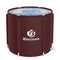 Ice Bath Tub for Athletes Portable Cold Plunge Tub Ice Bath Cold Plunge Tub Outdoor Ice Barrel Ice Bath Tub For Adults Cold Therapy Tub for Recovery (BY9001 New reddish brown-29.5"Φ x 26.8"H)