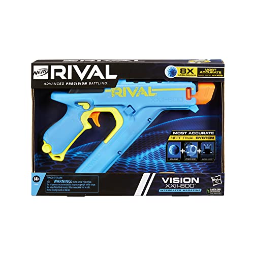 NERF Rival Vision XXII-800 Blaster, Most Accurate Rival System, Adjustable Sight, Integrated Magazine, 8 Rival Accu-Rounds