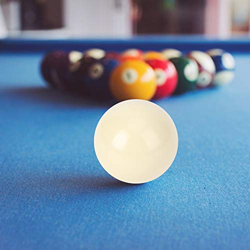 DEWIN White Billiard Ball, Pool Table Snooker Pool Cue Ball Snooker Pool Table Training Spot Cue Ball Standard 5.72cm 2 Pcs(White)