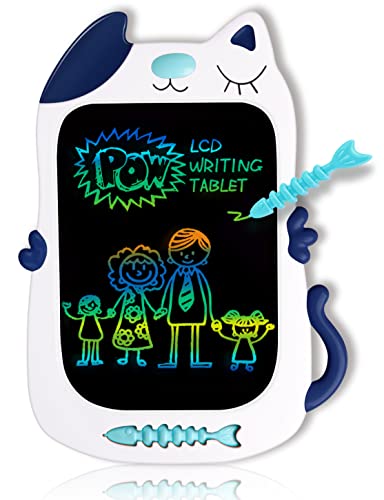 GJZZ LCD Drawing Doodle Board for 3-7 Year Old Girls Gifts,Writing and Learning Scribble Board for Little Kids - Blue White