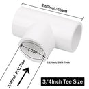 10Pack 3 Way 3/4 Inch Tee PVC Pipe Fittings Connector SCH40 Furniture Build Grade PVC Corner Fittings Elbow Fittings for DIY PVC Shelf Garden Support Structure Tent Connection