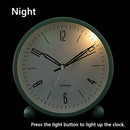 Analog Alarm Clock, 4 inch Super Silent Non Ticking Small Clock with Night Light, Battery Operated, Simply Design, for Bedroon, Bedside, Desk