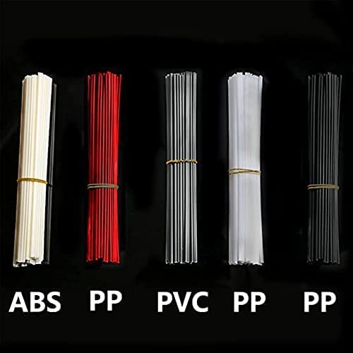 Solucky Plastic Welding 50 Pieces ABS / PVC / PE / PP Welding Rods Set Plastic Adhesive Welding Welding Attachment for Welding Repair Processing at 350° 20 cm Black Grey White Red Yellow