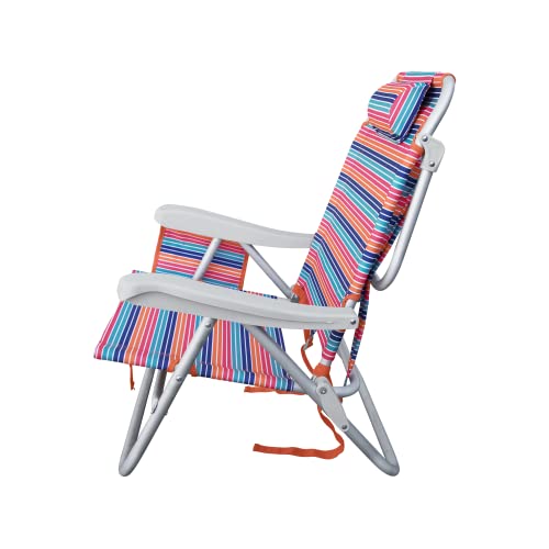 Hurley Deluxe Backpack Beach Chair, One Size, Sherbet