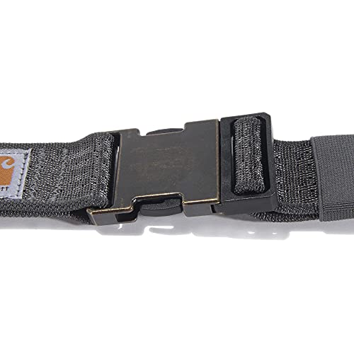 Carhartt Men's Standard Casual Belts, Available in Multiple Styles, Colors & Sizes, Rugged Flex Nylon Webbing (Gravel), Medium