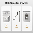 Belt Clips for Dewalt, 8pcs 304 Stainless Steel Drill Clips Tool Hooks with Screws for Dewalt N268241 Fit for 20V Power Tools DCD980 DCD980L2 DCD985L2 DCD985