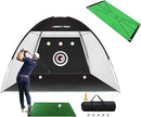 Golf Net, 10x7ft Golf Practice Net, Golf Nets for Backyard Driving with Target, 1 Golf Mat, 5 Golf Balls, 1 Golf Tees,1 Swing Mat, Carry Bag, Golf Hitting Training for Driving
