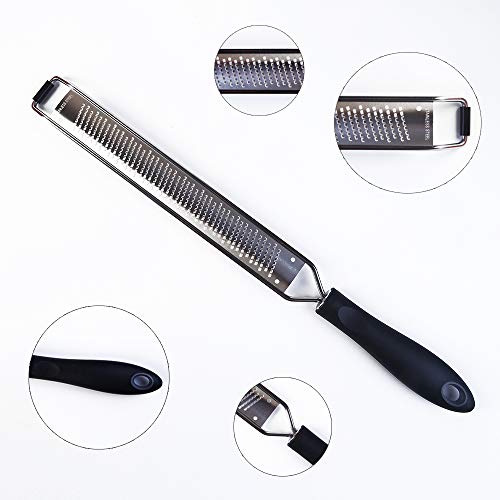 Zester Lemon Zester Parmesan Grater Stainless Steel, Protective Cover Dishwasher Safe