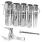 Swpeet 6Pcs 31/32" 21/32" 1-1/32" 1-7/16" 1-9/32" 1-3/32" Stainless Steel Shower Double-ended Valve Socket Wrench with Adjustable Shower Wrench Set, for Removing Tub & Shower Valve