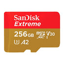 Sandisk Extreme A2 Performance 256GB MicroSDXC Card, Red/Gold