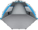 Oileus X-Large 4 Person Beach Tent Sun Shelter - Portable Sun Shade Instant Tent for Beach with Carrying Bag, Stakes, 6 Sand Pockets, Anti UV for Fishing Hiking Camping, Waterproof Windproof, Blue