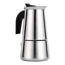 Stainless Steel Moka Pot Espresso Coffee Maker Stove Home Office Use Coffee Maker Single Serve K-Cup Pod Coffee Brewer(300ML)