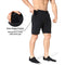 ZENWILL Mens Gym Running Shorts, Workout Athletic Bodybuilding Fitness Shorts with Zip Pockets (Large,Black)