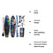 SereneLife Inflatable Stand Up Paddle Board (6 Inches Thick) with Premium SUP Accessories & Carry Bag | Wide Stance, Bottom Fin for Paddling, Surf Control, Non-Slip Deck | Youth & Adult Standing Boat