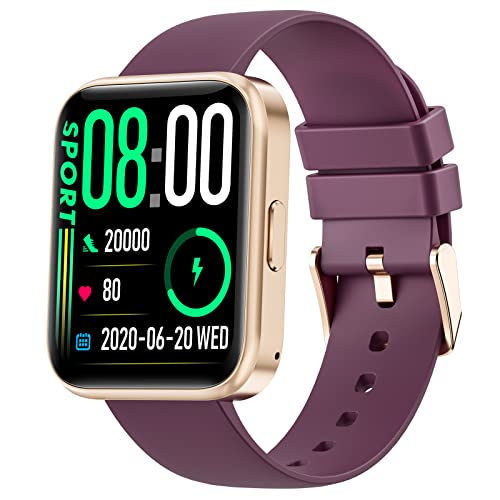 LIGE Smart Watch for Women Bluetooth Call Answering,1.69'' HD DIY Fitness Tracker with 24/7 Heart Rate Sleep Monitor Step Counter, 5ATM Waterproof Women's Smart Watches for Android iOS Bordeaux