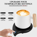 Coffee Cup Warmer for Desk,Smart Mug Warmer with 4 Temperature Settings & Auto Shut Off,Electric Warming Plate for Beverage Tea Coffee Water Milk (Black-No Mug)