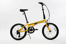 ZiZZO Campo 20 inch Folding Bike with 7-Speed, Adjustable Stem, Light Weight Aluminum Frame (Yellow)