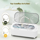 Ultrasonic Jewelry Cleaner, 48khz Professional Jewelry Cleaning Machine, 350ml Stainless Steel Ultrasonic Cleaning Machine for Jewelry Eyeglasses Watches Dentures Coins Instruments