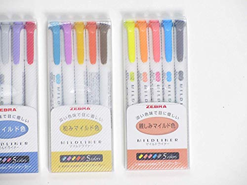 Zebra Mildliner Highlighter Pen Set, 20 Pastel Color Set (Japan Import)