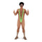 SHATCHI Men's Borot Mankini Man Underwear Swimwear Thong Stag Do Fancy Dress Costume, Green, One Size UK