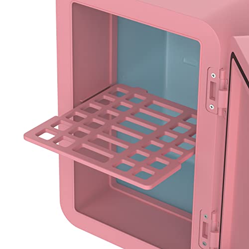 Cobuy Portable 8L Mini Makeup Fridge with LED Makeup Mirror Cosmetics Refrigerator Cooler, Pink