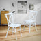 Memobarco Assembled Dining Chairs Set of 2, 450lbs Commercial Grade Farmhouse Side Chair, Heavy Duty X-Back Restaurant Chair, Cross Back Stacking Chairs for Bistro, Cafe, Banquet, Hotel - White