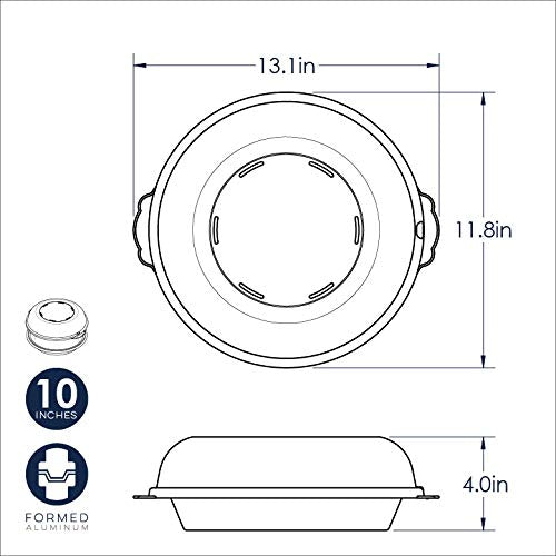 Nordic Ware Natural Aluminum Commercial Hi-Dome Covered Pie Pan