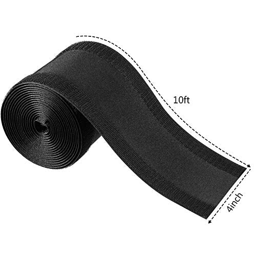 Cable Grip Strip Floor Cable Cover Protect Cords Cable Protector Cable Management 4 Inch Width x 10 Feet Length-Black Only for Commercial Office Carpet (10 Feet)