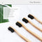Zenify Earth Bamboo Toothbrush Adult (Set of 4) - Charcoal Infused Soft BPA Free Bristles - Biodegradable Handle - Australian Owned