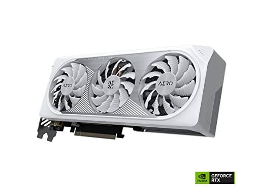 Gigabyte GeForce RTX 4060 Ti AERO OC 8G Graphics Card, 3X WINDFORCE Fans, 8GB 128-bit GDDR6, GV-N406TAERO OC-8GD Video Card