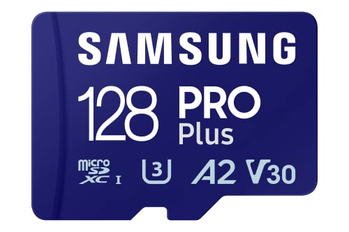 Samsung PRO Plus SD Card, 128 GB, UHS-I U3, Full HD & 4K UHD, Read Speed 180 MB/s, Write Speed 130 MB/s, Memory Card for Cameras and Drones, Includes USB Card Reader, MB-SD128SB/WW