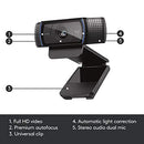Logitech C920 HD Pro Webcam, Full HD 1080p/30fps Video Calling, Clear Stereo Audio, HD Light Correction, Works with Skype, Zoom, FaceTime, Hangouts, PC/Mac/Laptop/MacBook/Tablet - Black