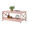 Convenience Concepts Oxford Coffee Table with Shelf, Blush Pink