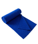 Lallier Cashmere Wool Scarf, Ultra Soft Classic Ribbed Solid Color Winter Scarf for Men and Women with Gift Box, Sapphire Blue, One size