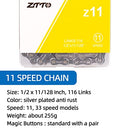 Bike Chain 6/7/8/9/10/11/12 Speed Bicycle Chain with Quick Link 116/126 Link Upgrade Universal, Silver