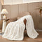 PU MEI Luxury Faux Fur Rabbit Fur Throw Blanket White 60"*80",Soft Plush Reversible Sherpa Blankets,Twin Fuzzy Elegant Blanket Thick Throws for Bed,Comfy Bedding Accent Blankets for Sofa Couch Chair