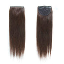 (36cm, Dark Brown) - 2 Pieces Dark Brown Human Hair Clip in Hair Extensions 36cm,Straight Hairpiece about 25g/pc,total 50g