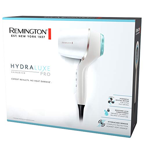Remington Hydraluxe Pro Hair Dryer, EC9001AU, Powerful Digital Motor, Features Ionic Conditioning, Multiple Switch Combinations, Includes Concentrator and Diffuser