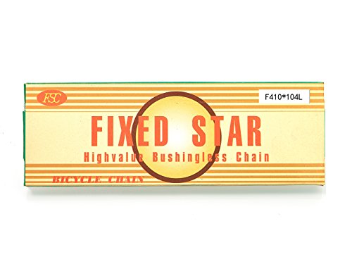 ZHIQIU FSC F410 1-Speed Bicycle Chain (1/2 x 1/8-Inch, 104L) (Ti-N Gold)