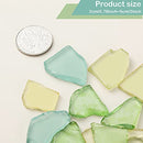 Sea Glass for Crafts Seaglass Pieces Decor Flat Frosted Sea Glass Vase Filler Crushed Sea Glass for Beach Wedding Party Decor Home Aquarium Decor DIY Art Craft Supplies(Green, Yellow, Blue,11 Oz)