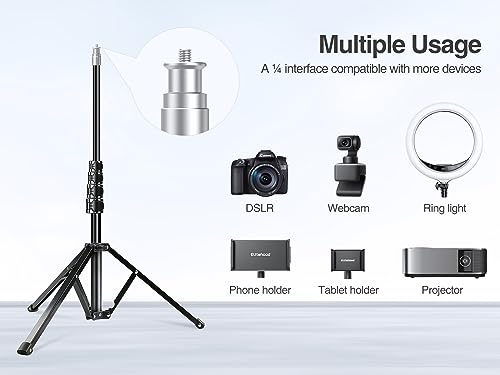 elitehood 72inch Heavy Duty Music Stand with Phone Holder, Foldable Music Stand for Sheet Music with Carrying Bag, Ultra-Stable Music Stand Suitable for Instrumental Performance & Band & Travel