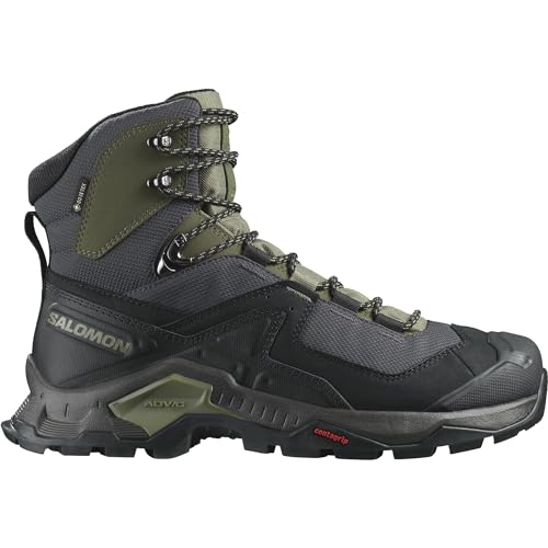 Salomon Men's Quest Element GTX Hiking Shoes, Black/Deep Lichen Green/Olive Night, 9 US