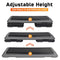 ZENY 43'' Exercise Aerobic Step Platform Adjustable Fitness Stepper with 4 Detachable Risers Fitness Workout Stepper for Home Gym Cardio Strength & Training