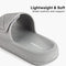 LongBay Comfy Cloud Cushion Slides for Women and Men | Soft Thick Sole EVA Sandals with Adjustable Strap | Non Slip Shower