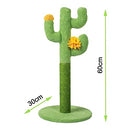 UPET Cat Scratching Posts 60cm Tall Cute Cactus Cat Tower Premium Unique Kitten Claw Scratcher Sisal Scratch Posts Vertical Green Kittens Scratch Post with Sisal Rope for Indoor Small Large Cats